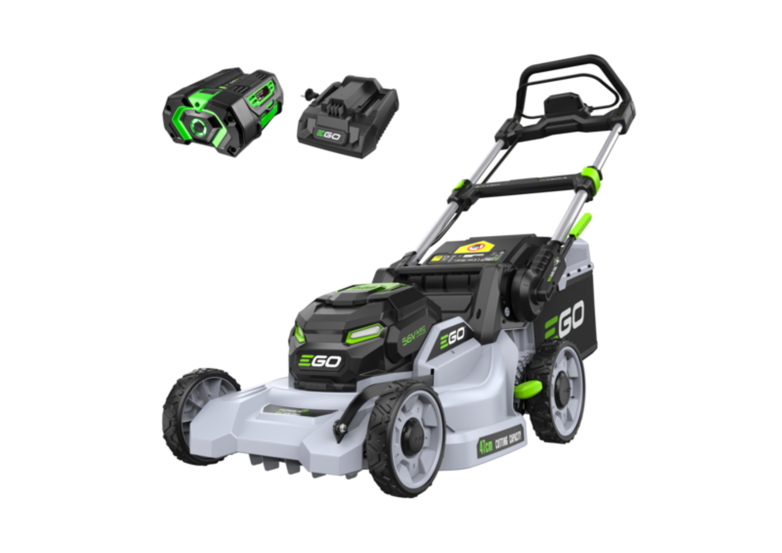 EGO Akku-Rasenmäher LM1912E Set – LM1910E + Akku BA2242T 4,0Ah + Standardlader CH3200E + AB1901 Hochauftriebsmesser