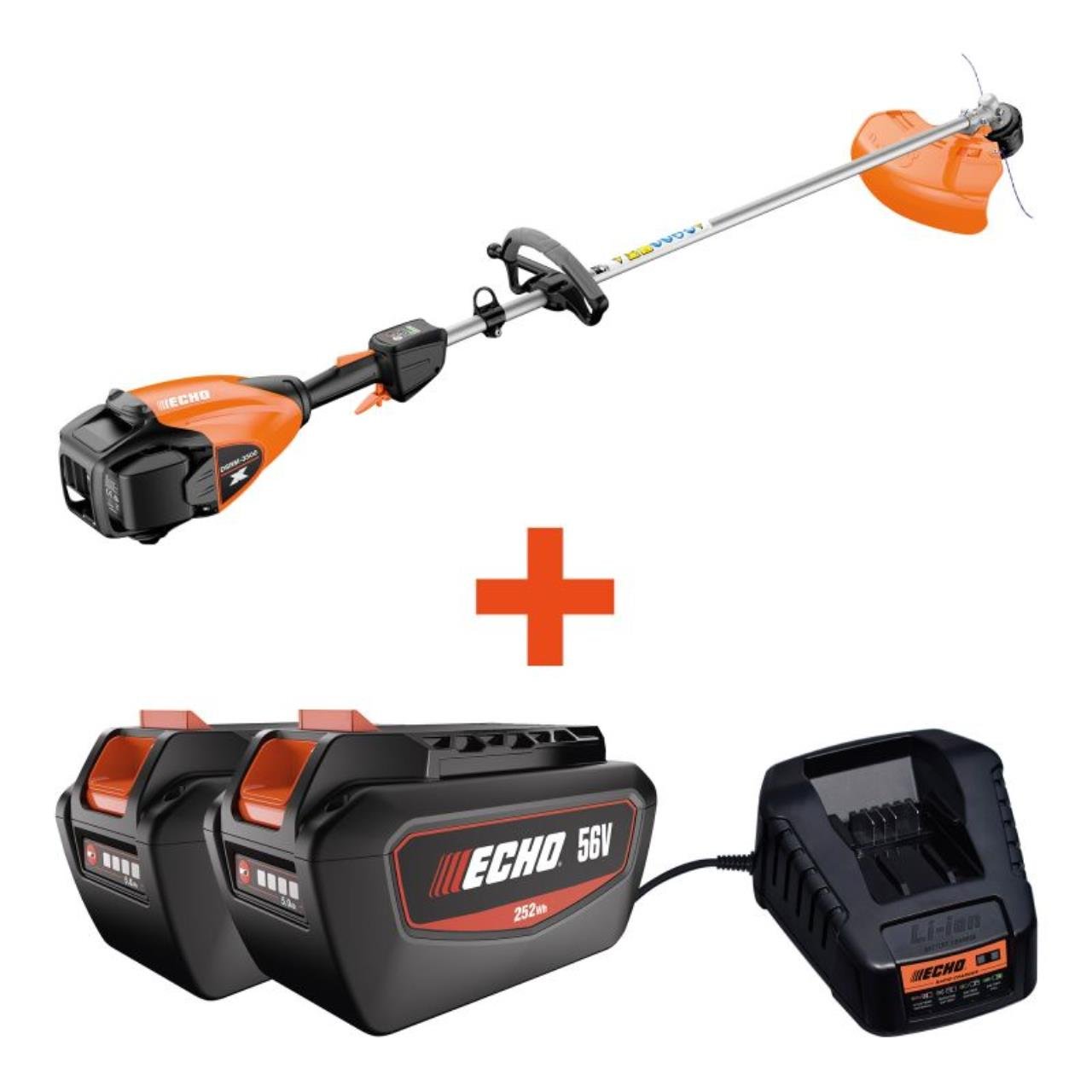 Echo Akku-Motorsense DSRM-3500L Aktionsset – inkl. 2x 5,0 Ah Akku & Schnellladegerät