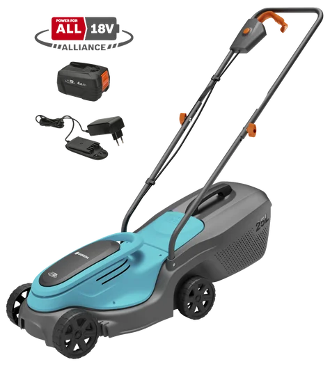 Gardena Akku-Rasenmäher PowerMax 30/18V P4A Ready-To-Use Set – inkl. Akku und Ladegerät