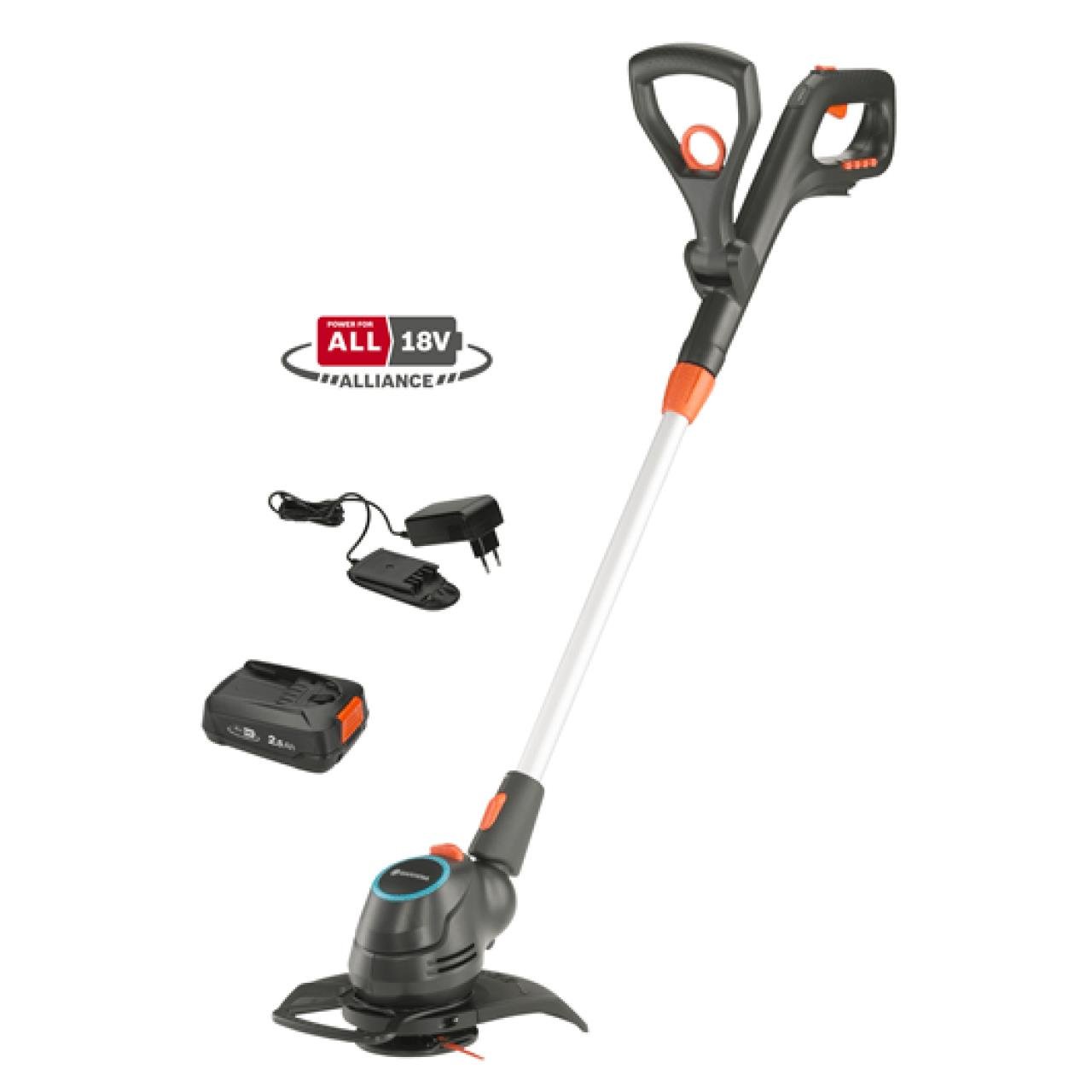Gardena Akku-Trimmer ComfortCut Li-18/23 Ready-To-Use Set – inkl. Akku und Ladegerät